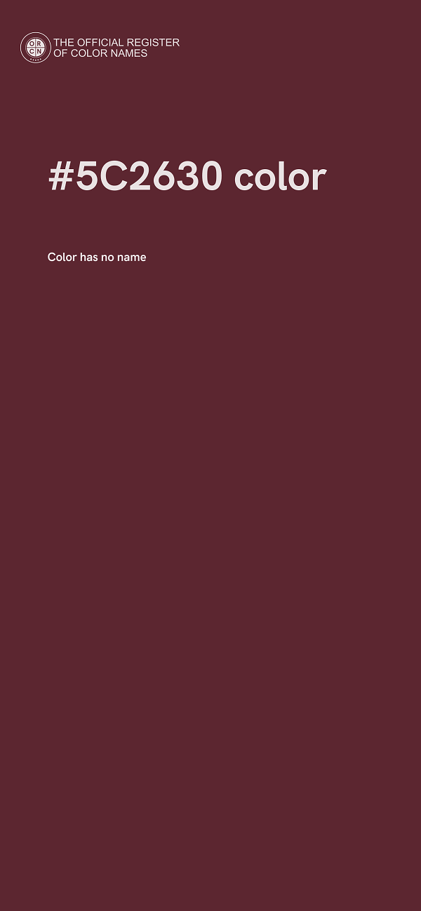#5C2630 color image
