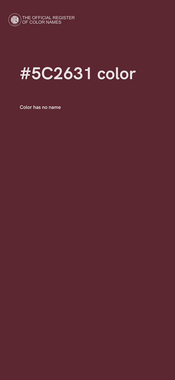 #5C2631 color image