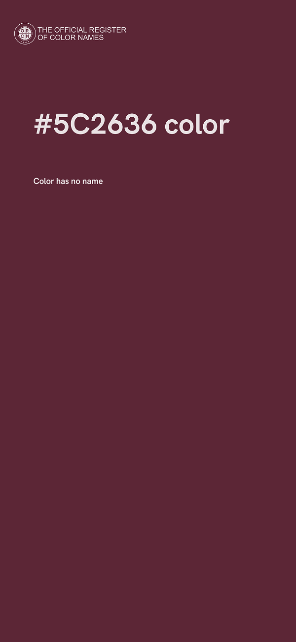 #5C2636 color image