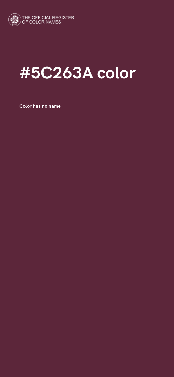 #5C263A color image