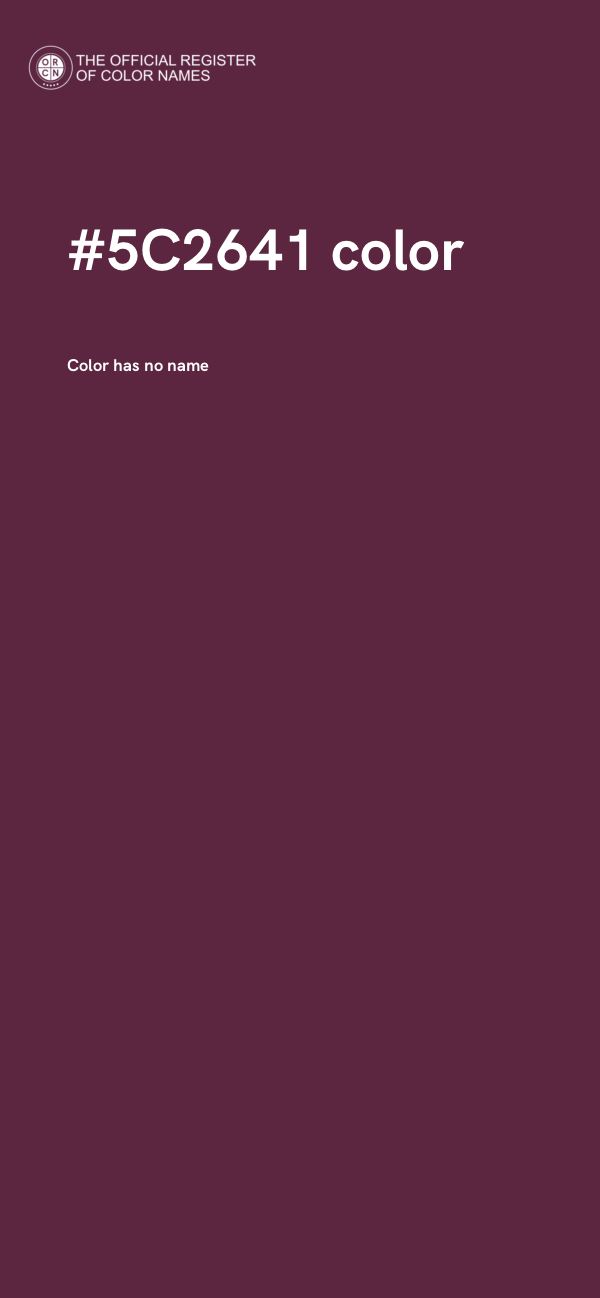 #5C2641 color image