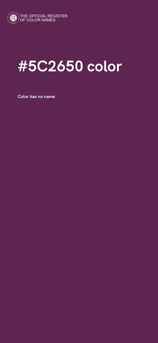 #5C2650 color image