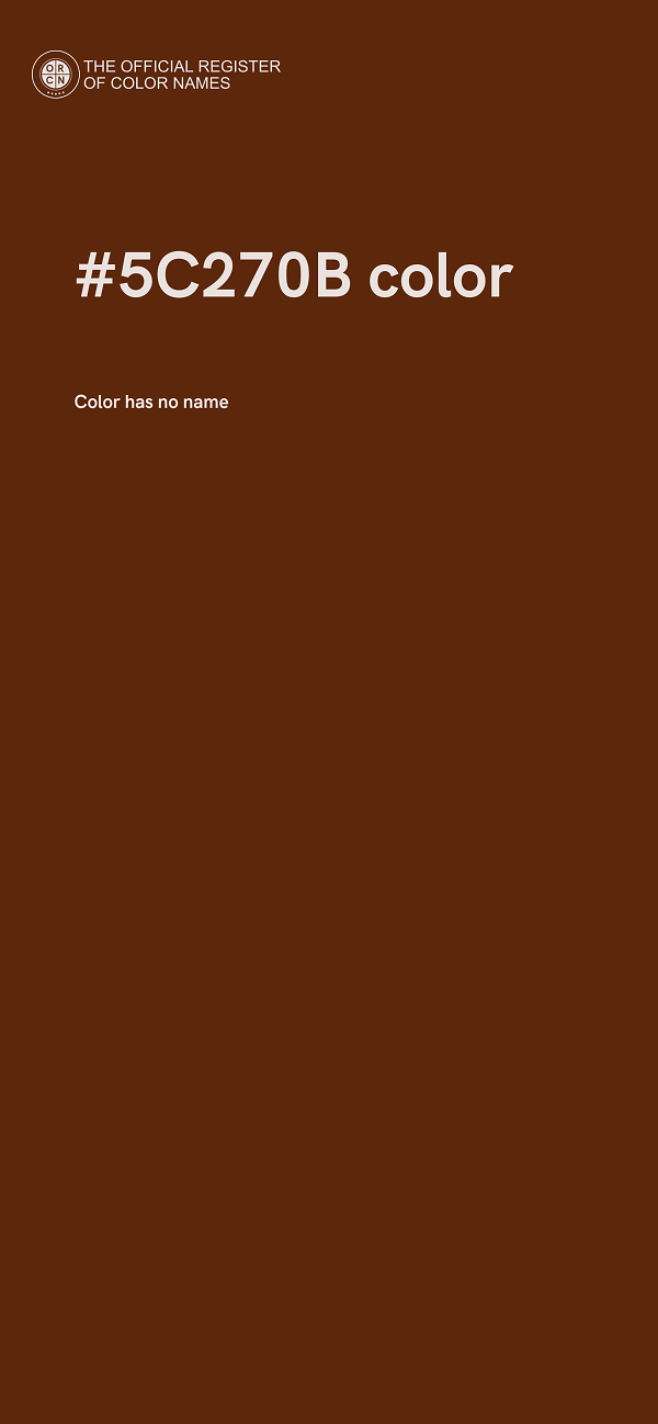 #5C270B color image