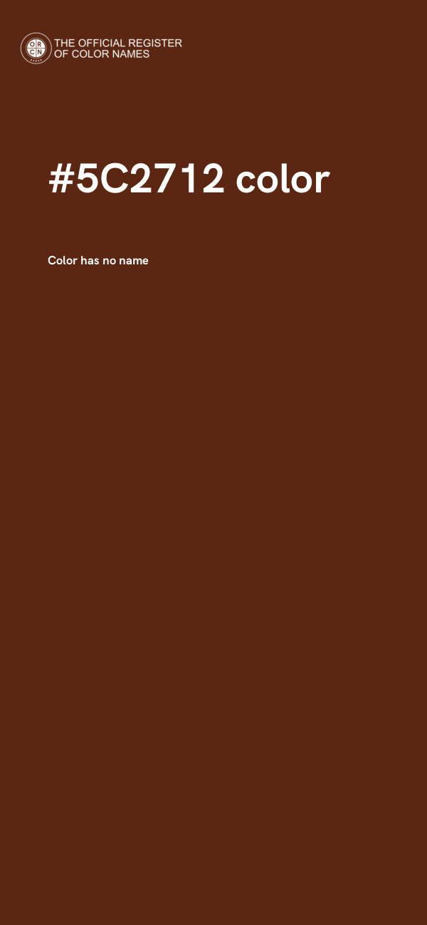 #5C2712 color image