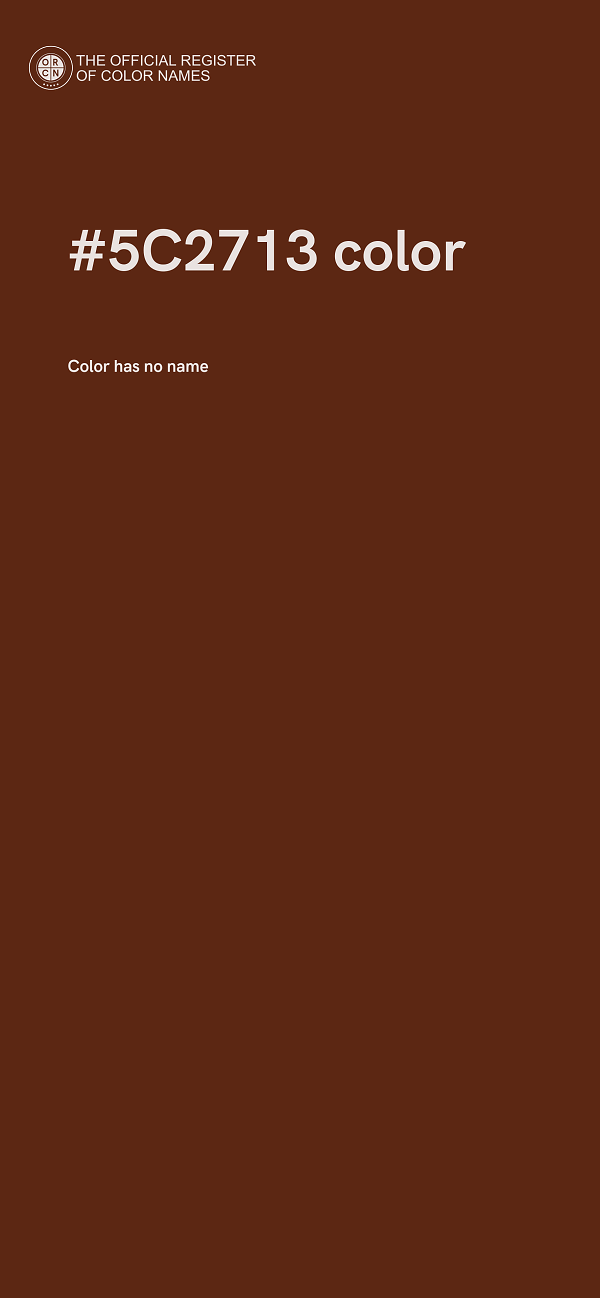 #5C2713 color image