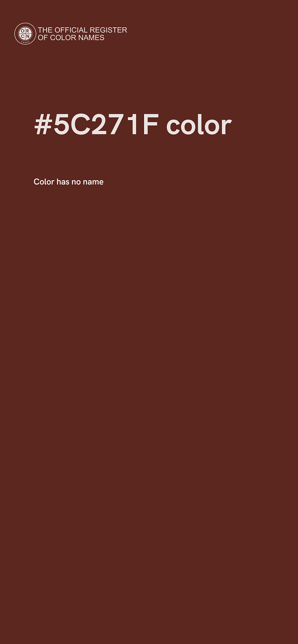 #5C271F color image
