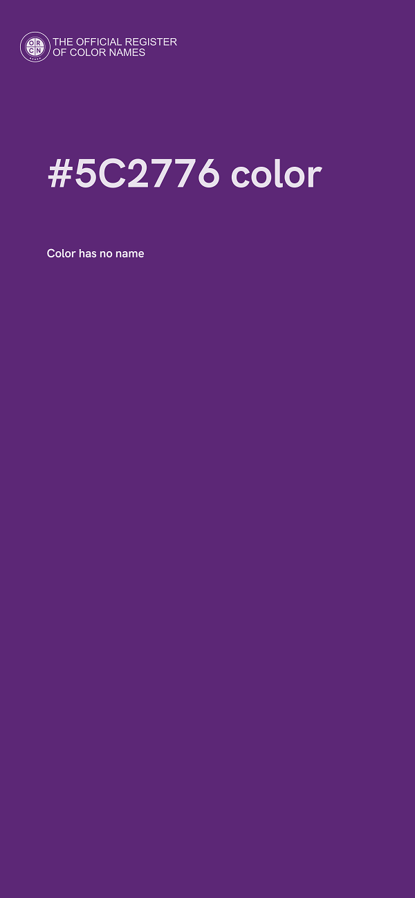 #5C2776 color image