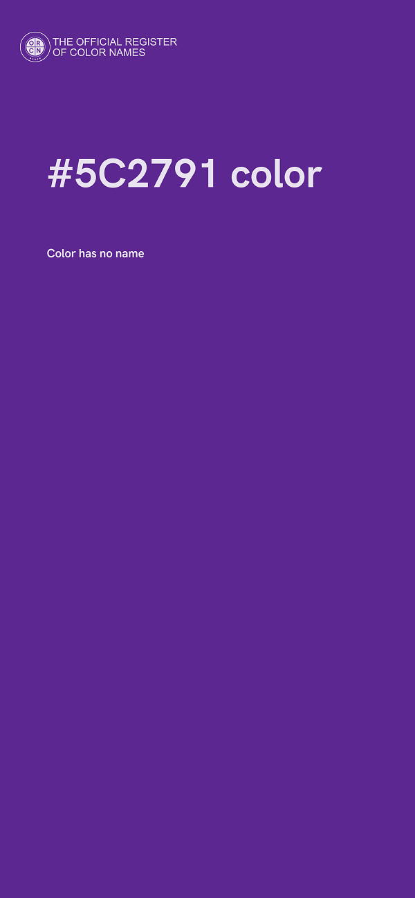 #5C2791 color image