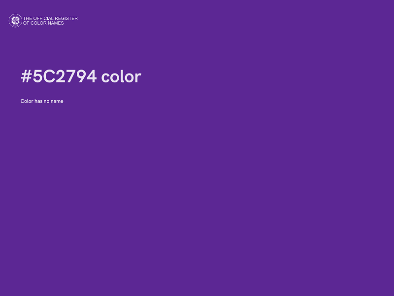 #5C2794 color image