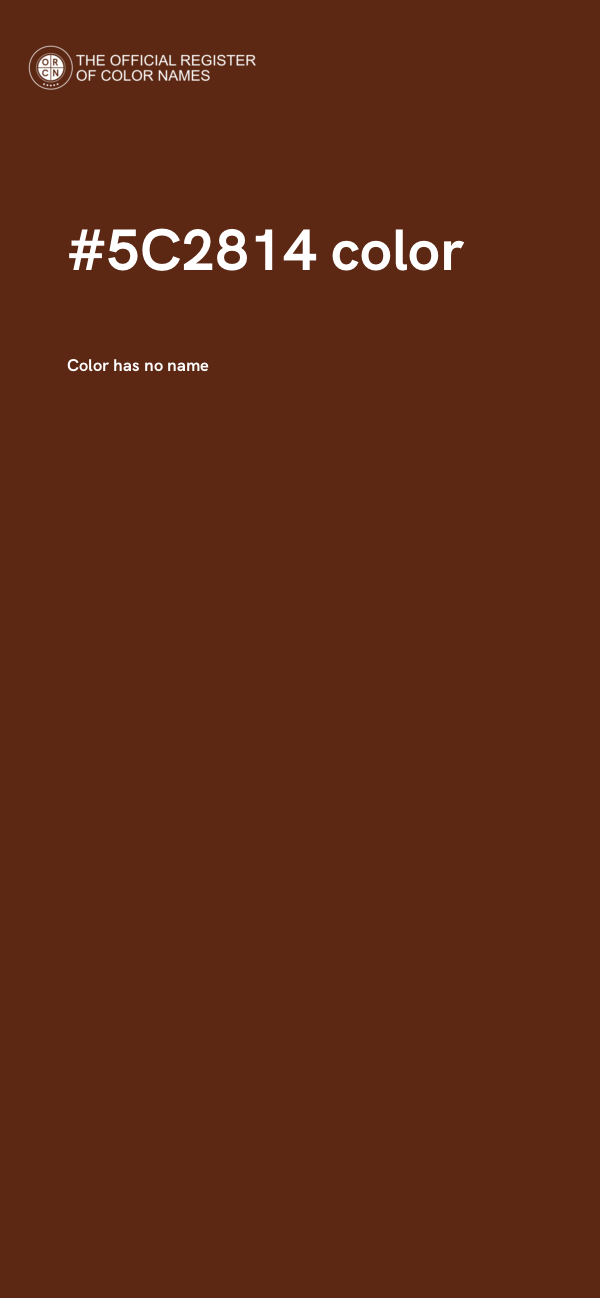 #5C2814 color image