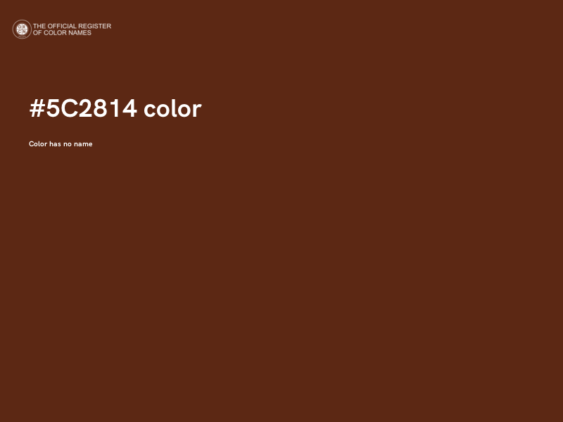 #5C2814 color image