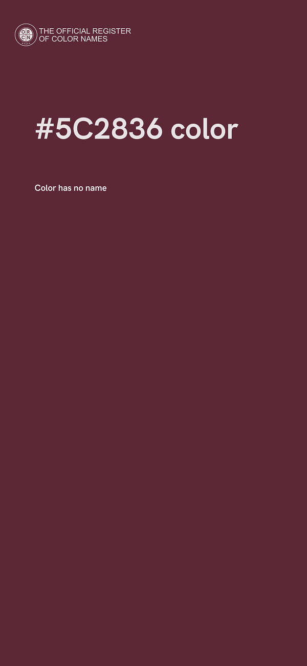 #5C2836 color image