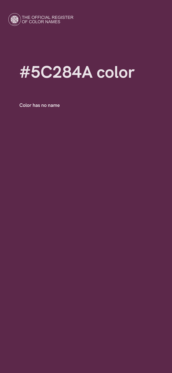 #5C284A color image