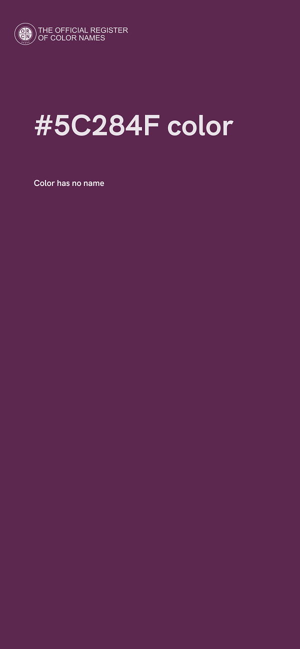 #5C284F color image