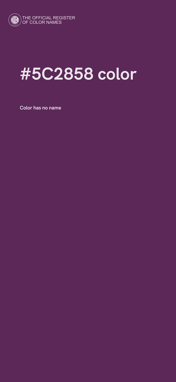 #5C2858 color image