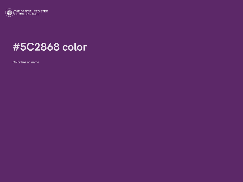 #5C2868 color image
