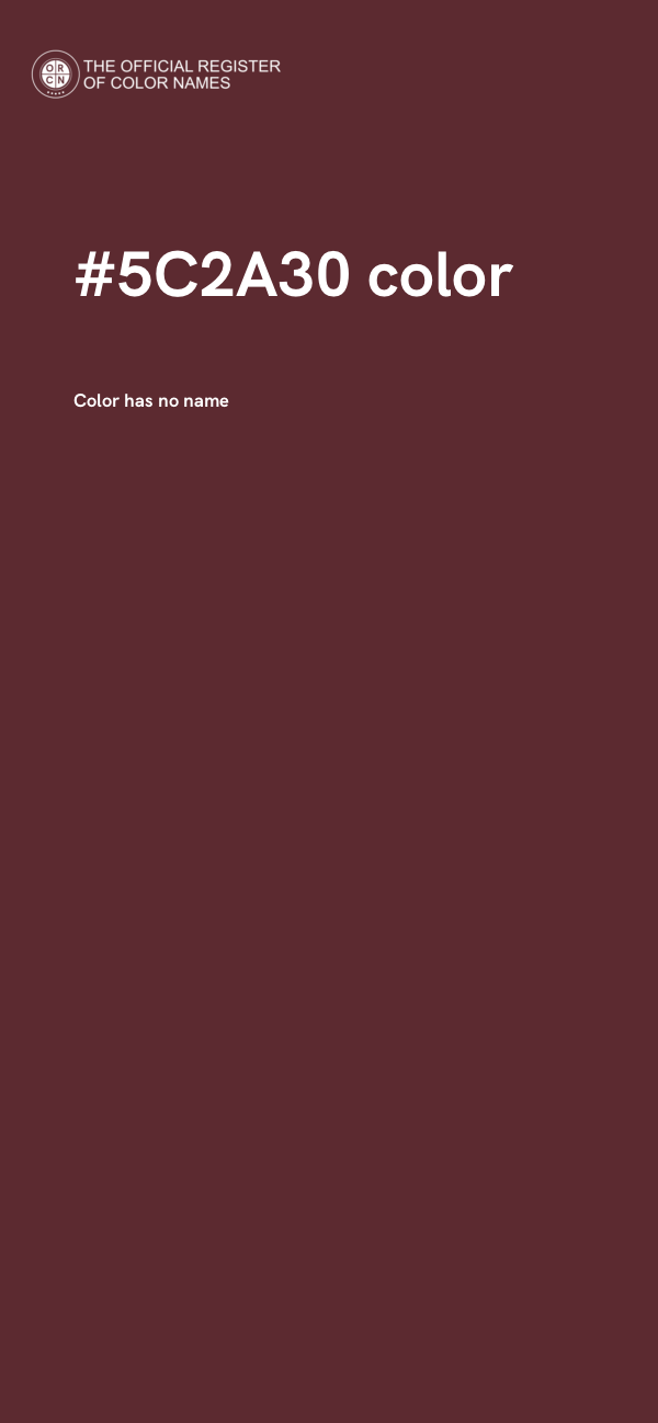 #5C2A30 color image