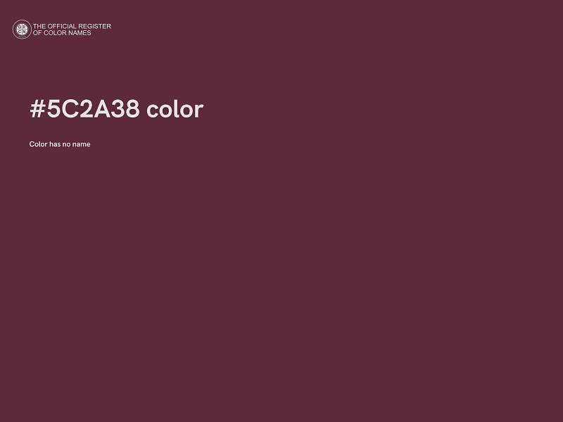 #5C2A38 color image