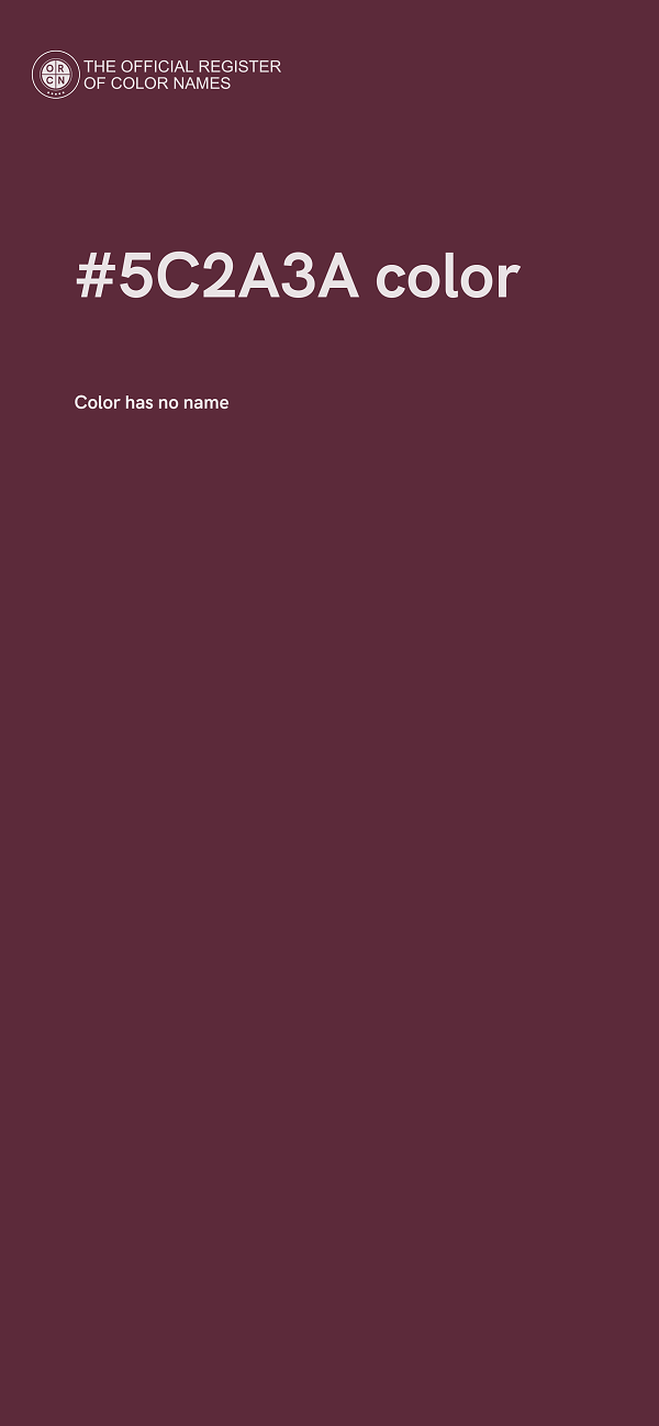 #5C2A3A color image