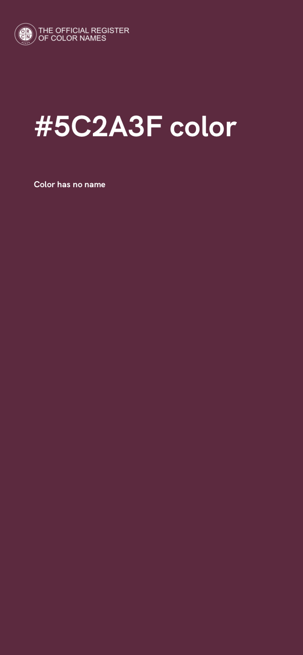 #5C2A3F color image