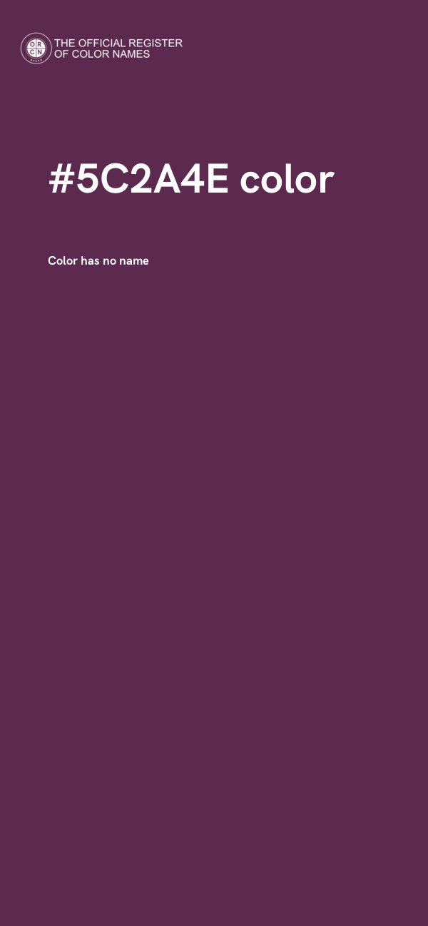 #5C2A4E color image