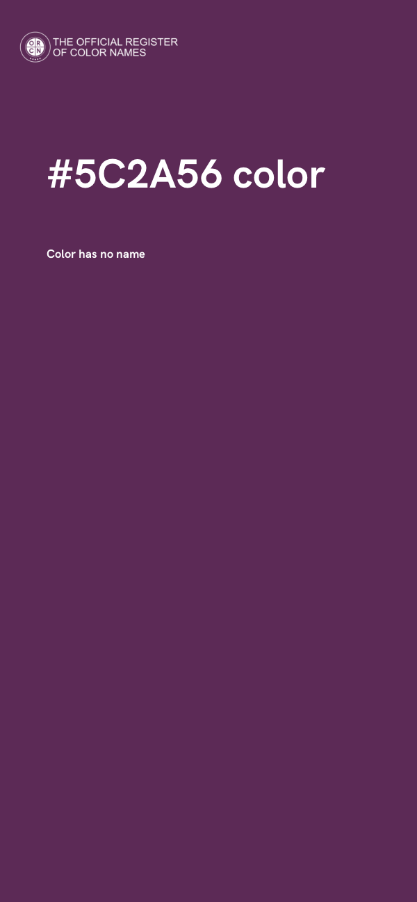 #5C2A56 color image