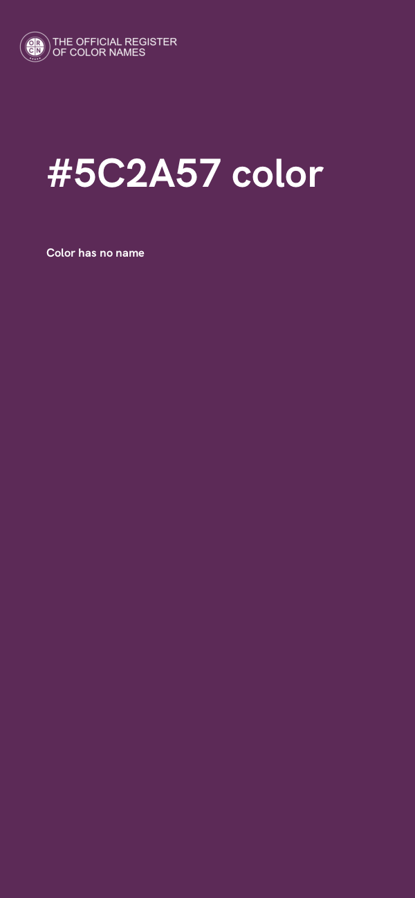 #5C2A57 color image