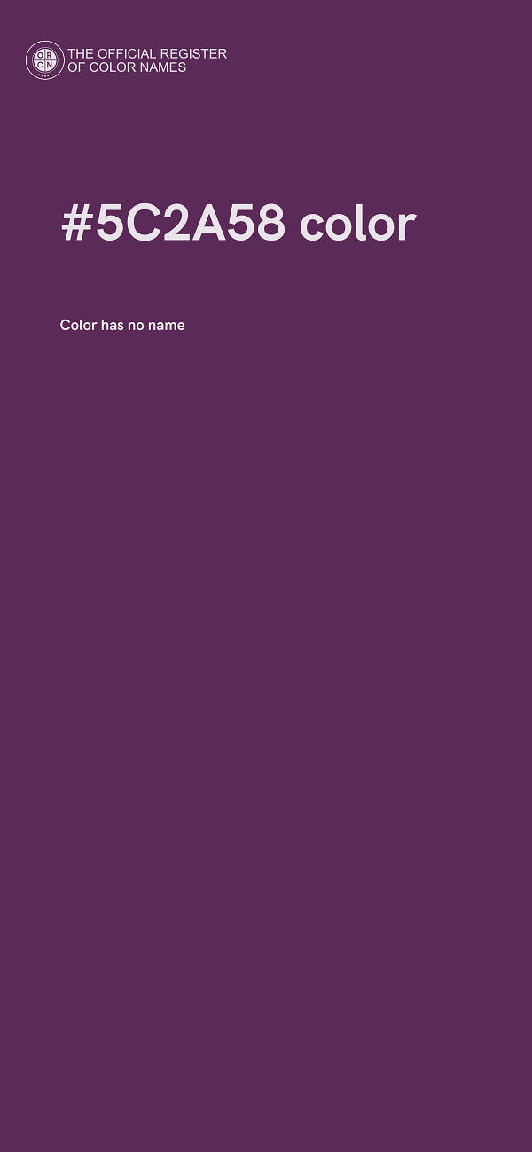 #5C2A58 color image