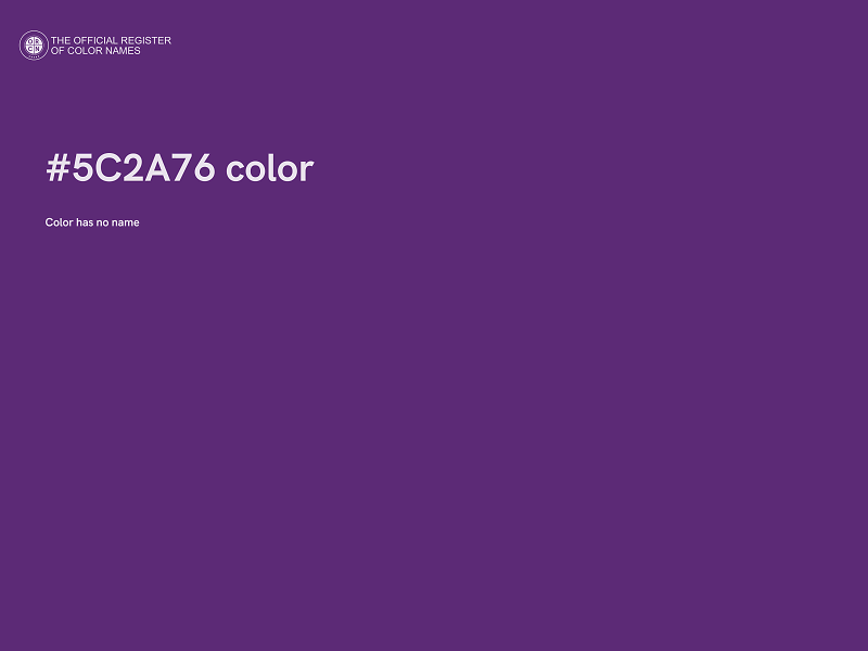 #5C2A76 color image