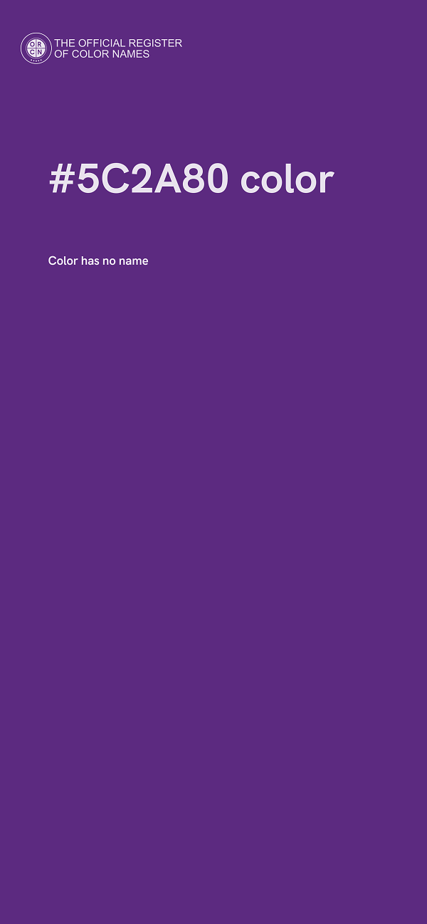 #5C2A80 color image