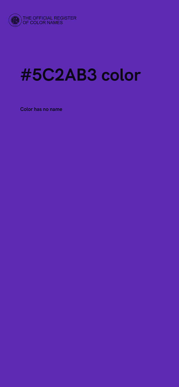 #5C2AB3 color image