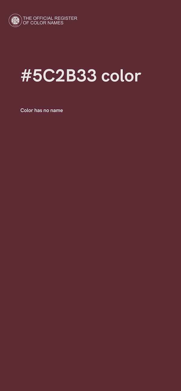 #5C2B33 color image