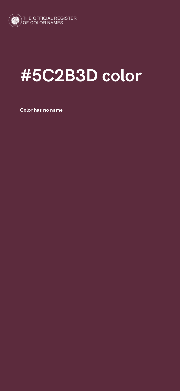 #5C2B3D color image