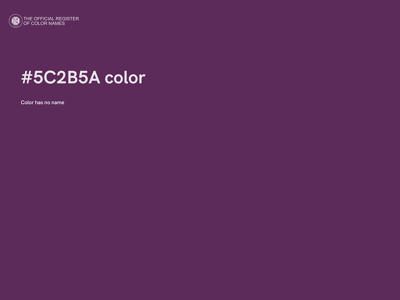 #5C2B5A color image