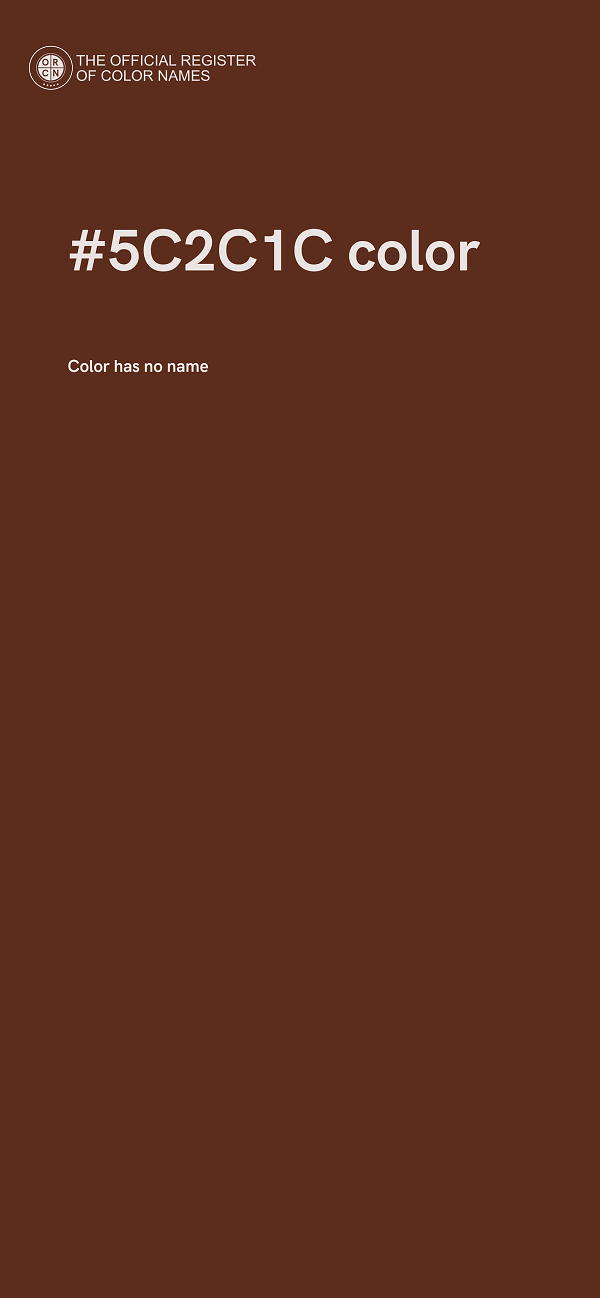 #5C2C1C color image