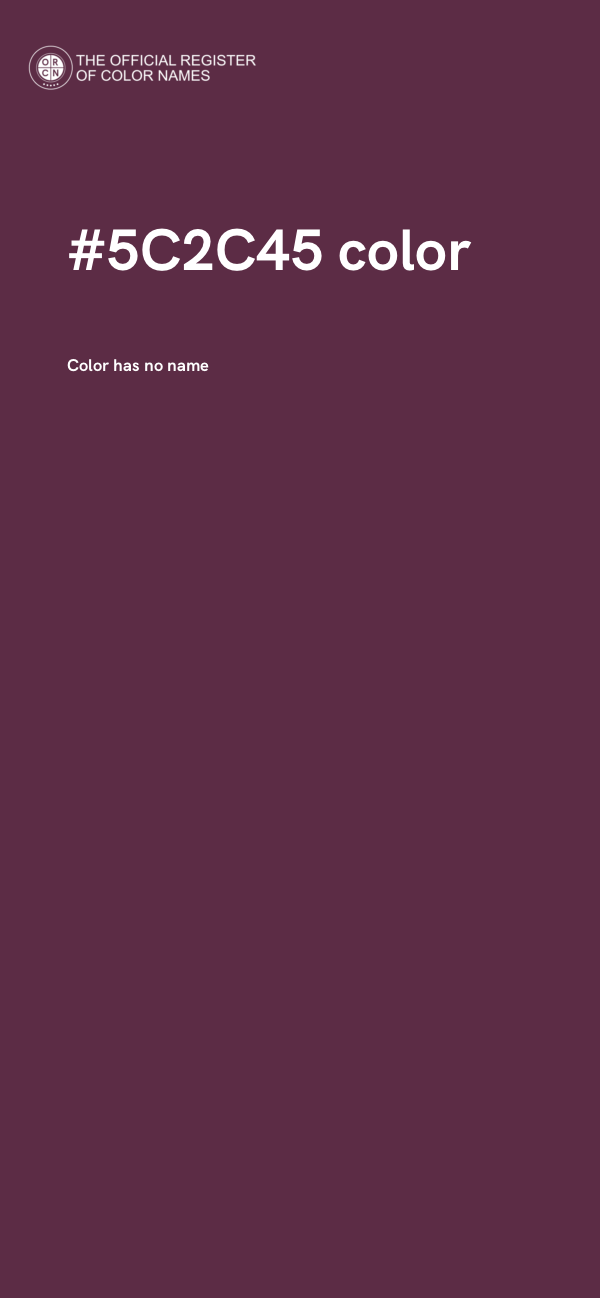 #5C2C45 color image
