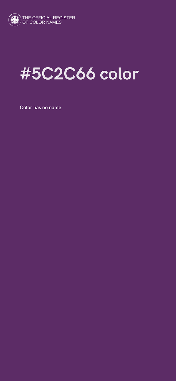 #5C2C66 color image