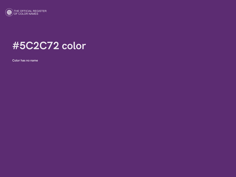 #5C2C72 color image