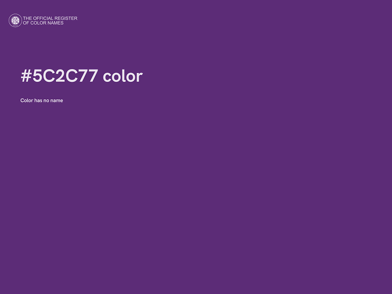 #5C2C77 color image