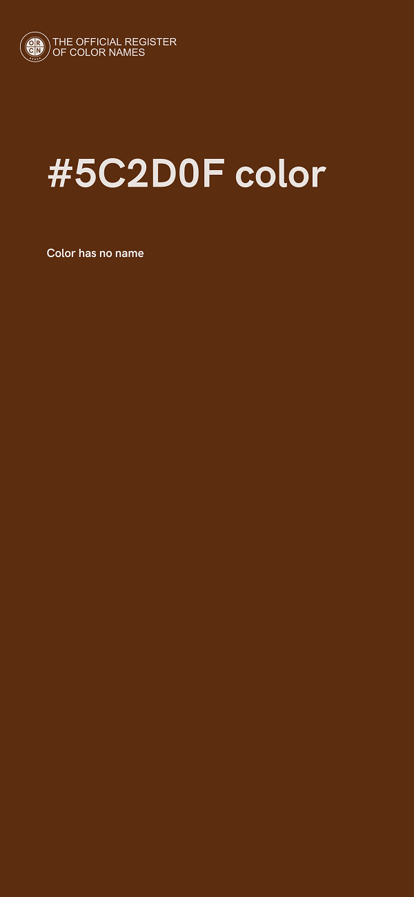 #5C2D0F color image