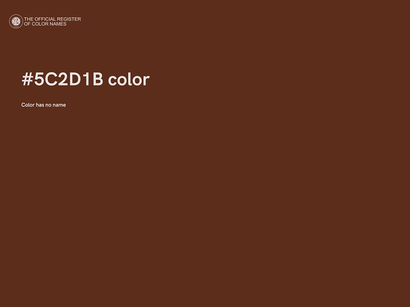 #5C2D1B color image