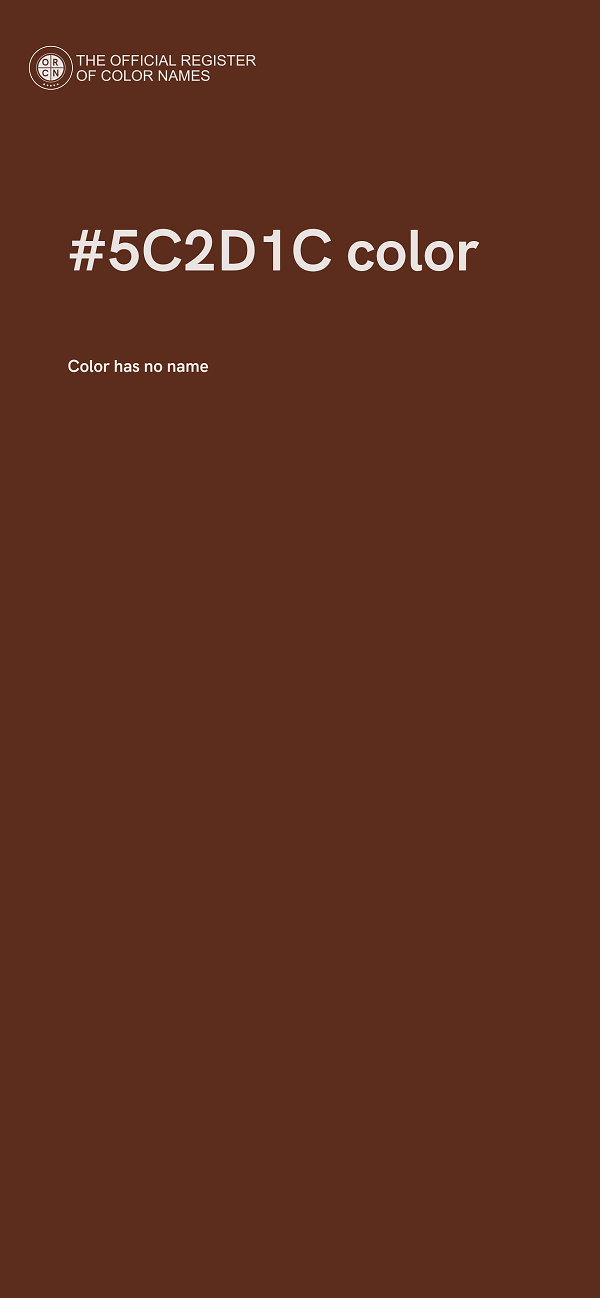#5C2D1C color image