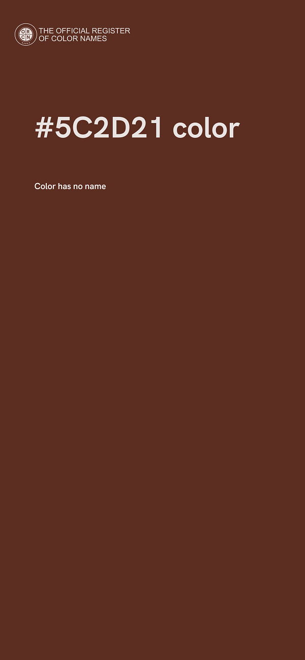 #5C2D21 color image
