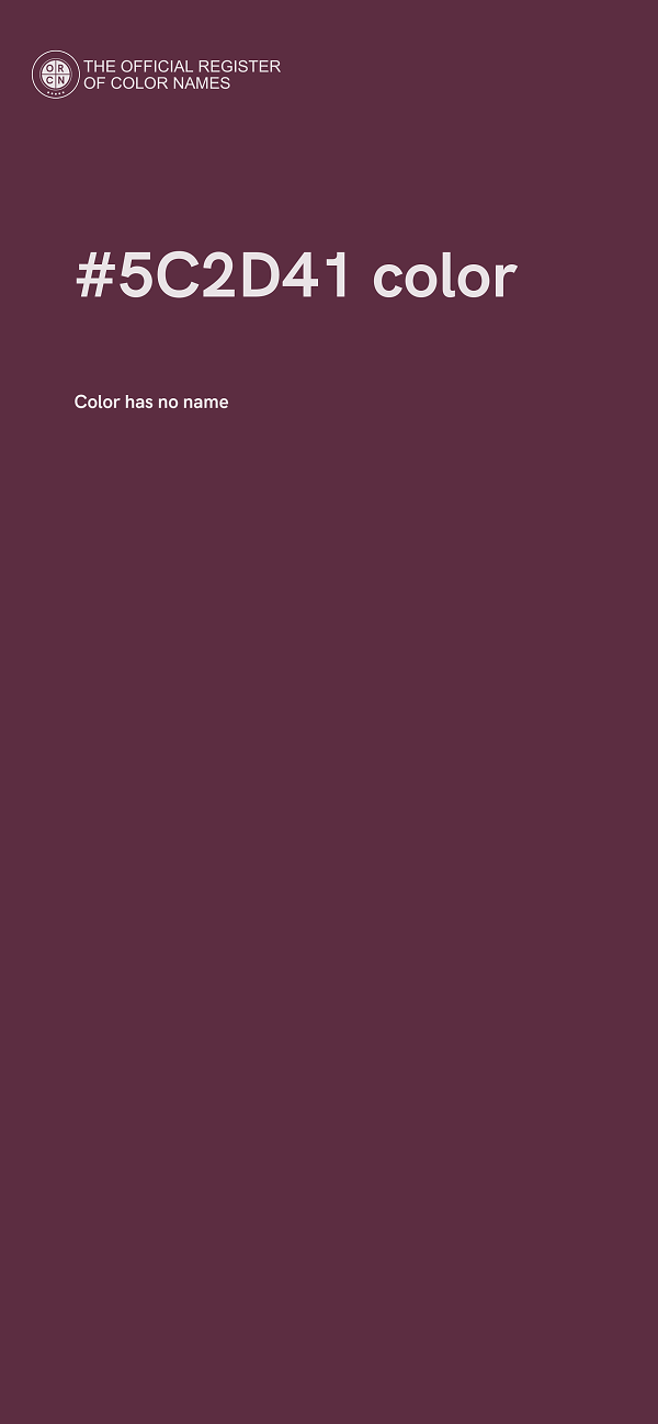 #5C2D41 color image