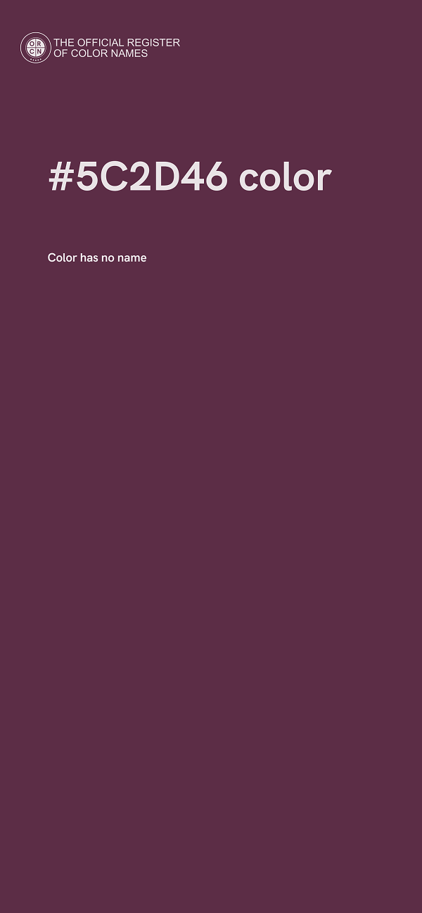 #5C2D46 color image