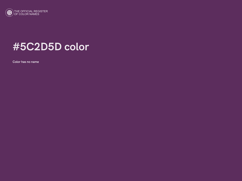 #5C2D5D color image