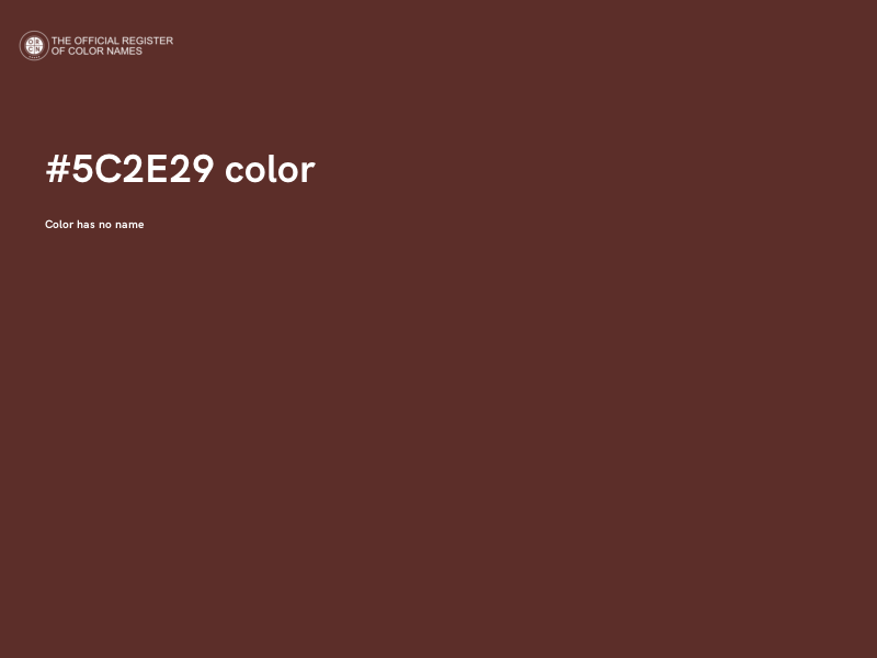 #5C2E29 color image