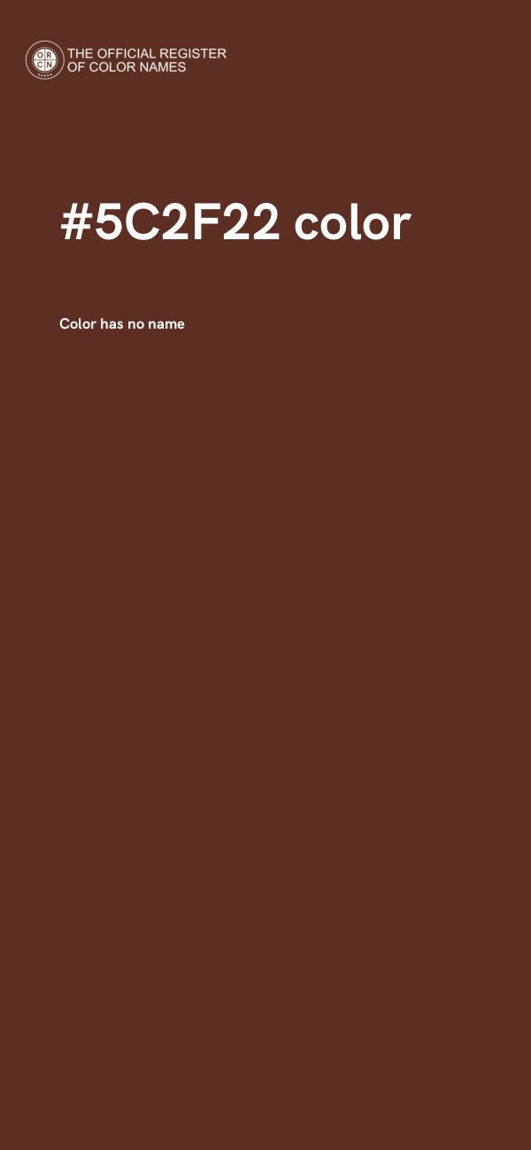 #5C2F22 color image