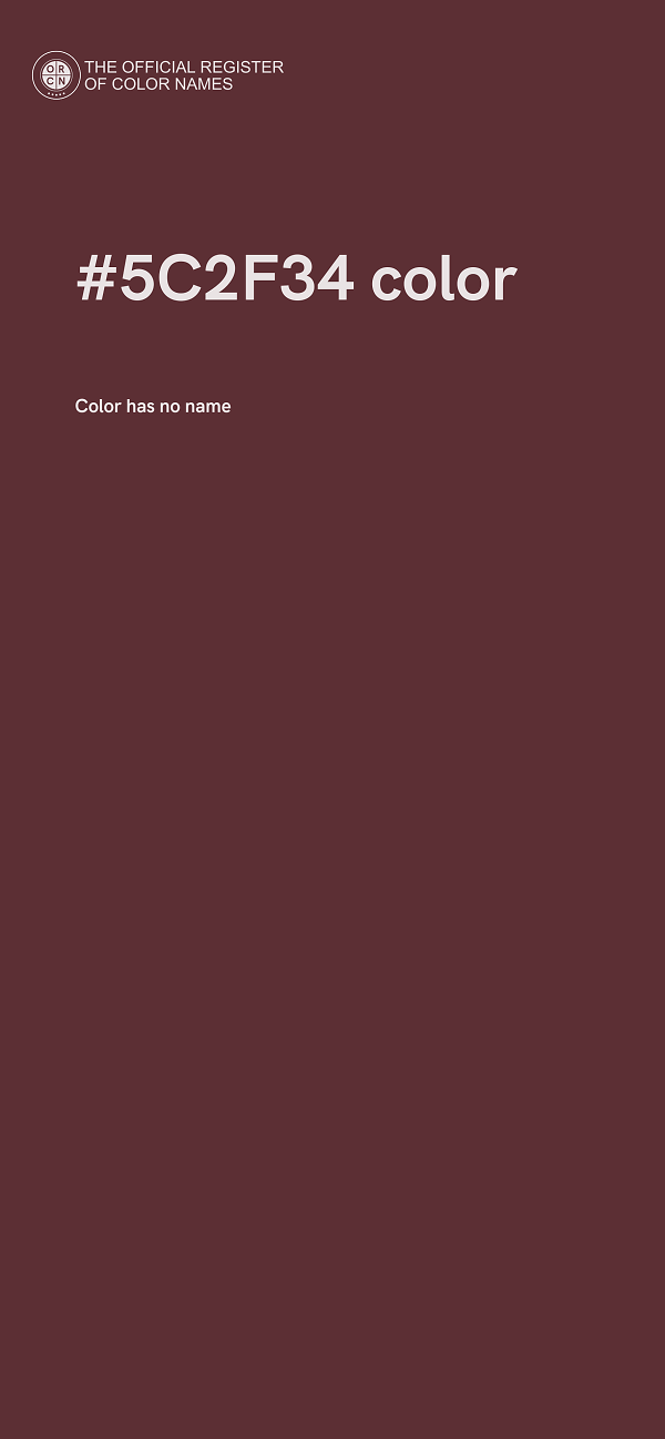 #5C2F34 color image