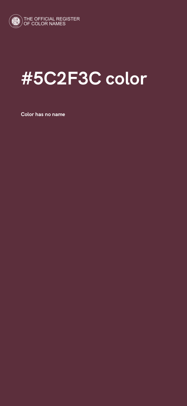 #5C2F3C color image